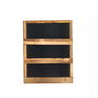 Aberto Design Estantería de Madera Tres Capas Natural 34x8x28 cm